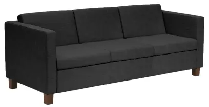 BOGA - 3 sedací souprava, koženka BLOOM B 08 - koženka černá